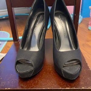 Black Glitter Heels